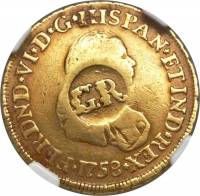 (№1760km10.2) Монета Ямайка 1760 год 1 Pound (5 Shilling (George III))